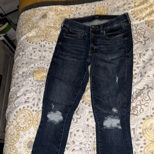 GAP Distressed Dark Wash Jeans